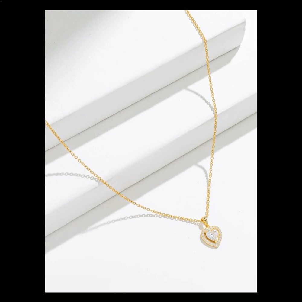 18K Gold Plated Heart Pendant Necklace